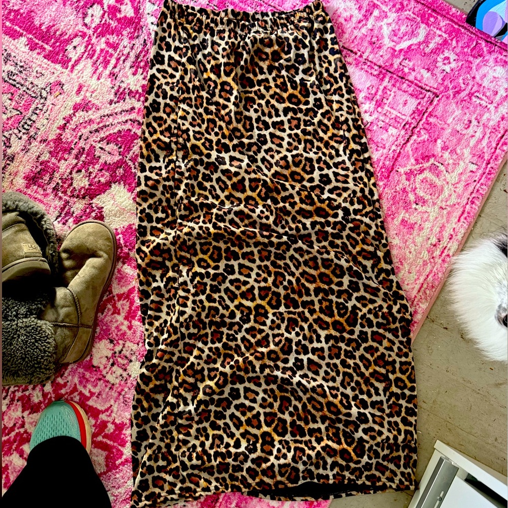 NWT mesh maxi size 12 leopards print